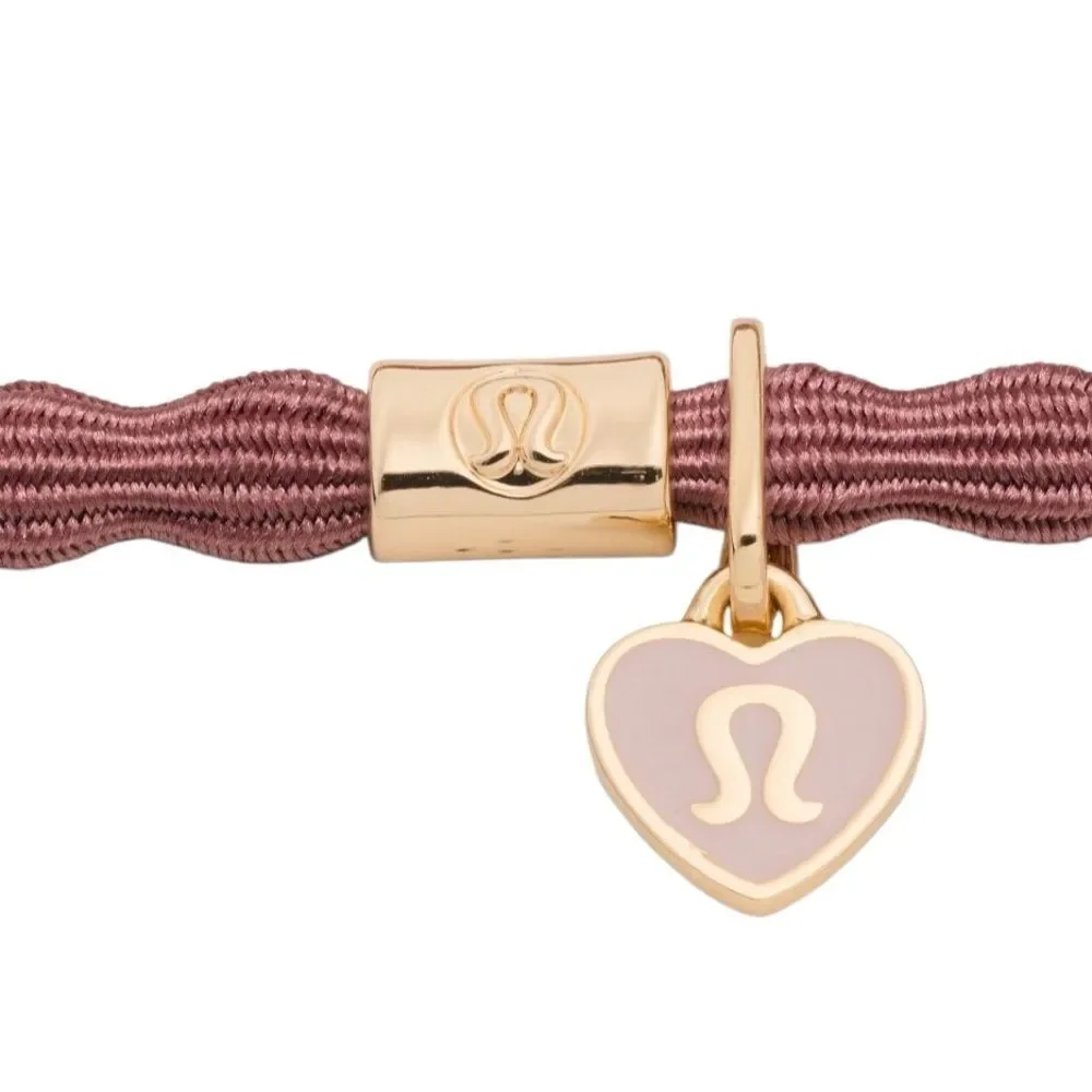 Lululemon Charm Hair Ties 3 Pack  Blissful Pink/Red Clay/Rockwood/Gold